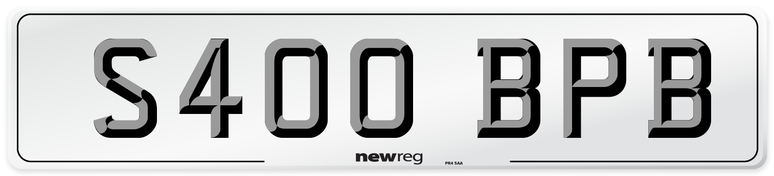 S400 BPB Number Plate from New Reg